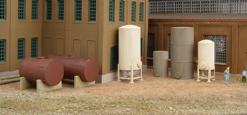 Cornerstone Walthers N Scale Modulars Storage Tanks Package (6) - Image 1